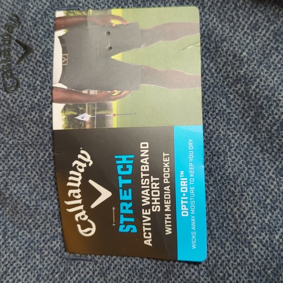 *NWT* Callaway Stretch Active Waistband Golf Shorts Size 40x9" in Caviar Blue - Picture 3 of 6